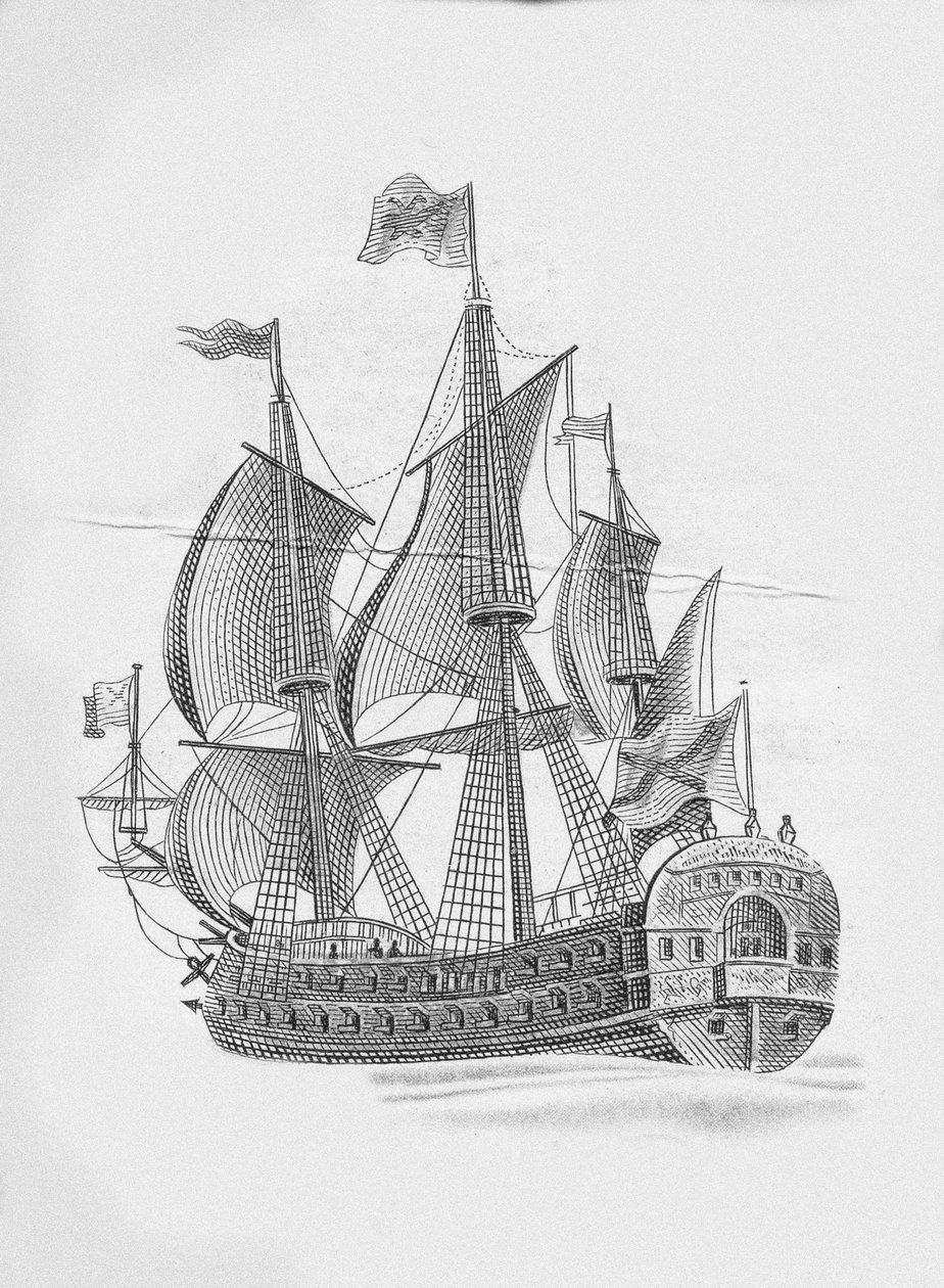 Venäjän Poltava-linjan alus 1712 tekijältä Unbekannt