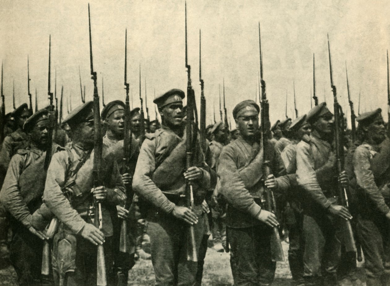Venäjän sotilaat, ensimmäinen maailmansota, 1914, c1920. tekijältä Unbekannt