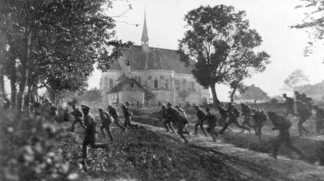 Venäjän joukot vetäytyvät sekaisin, Ternopil, Ukraina, Ensimmäinen maailmansota, 1. heinäkuuta 1917 tekijältä Unbekannt