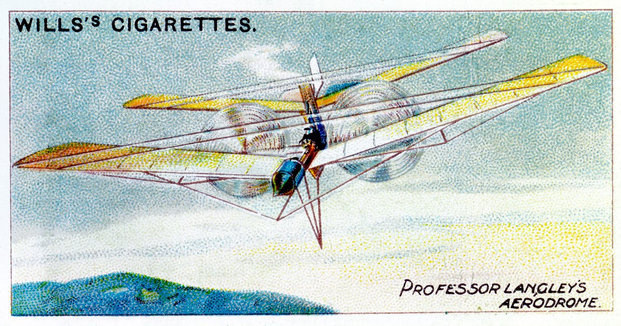 SP Langleys höyrykäyttöinen mallilentokone Aerodrome, c1896 tekijältä Unbekannt