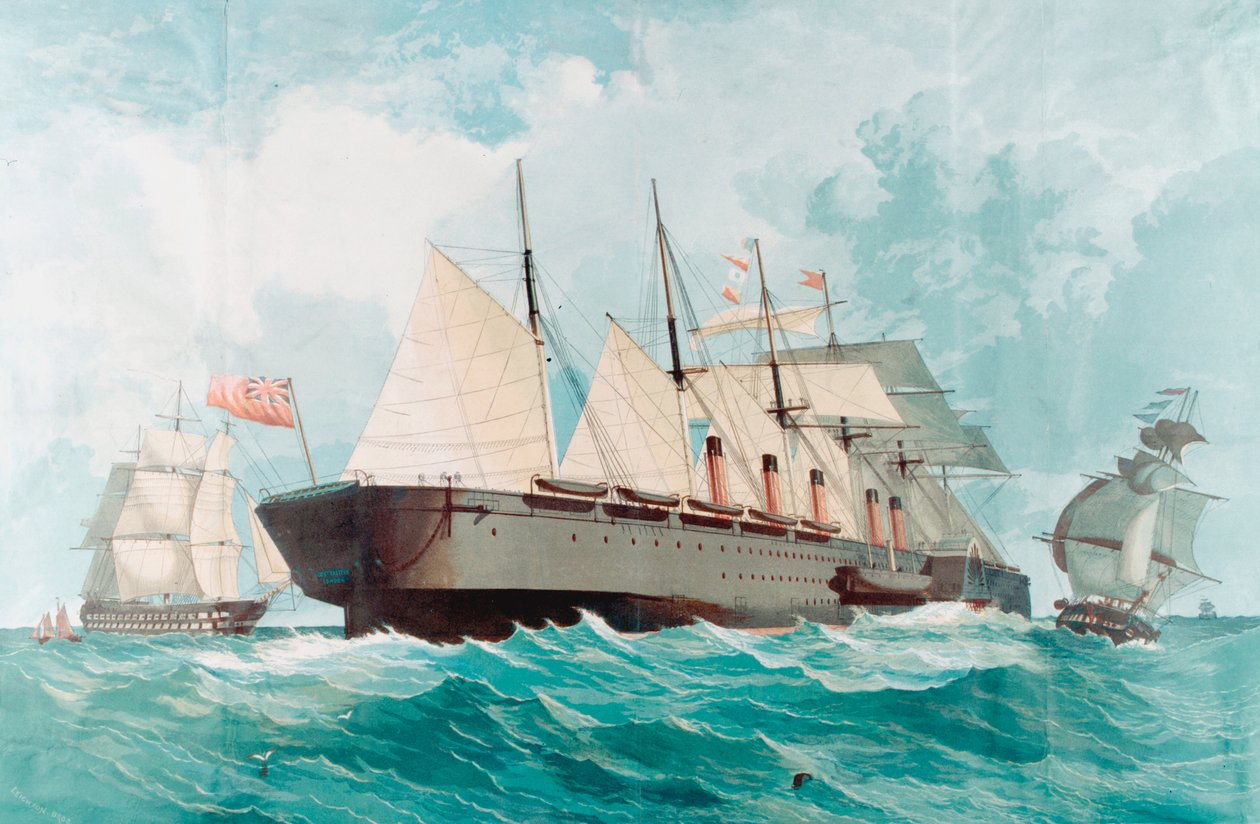 SS Great Eastern, IK Brunelin suuri höyrylaiva, 1858 tekijältä Unbekannt
