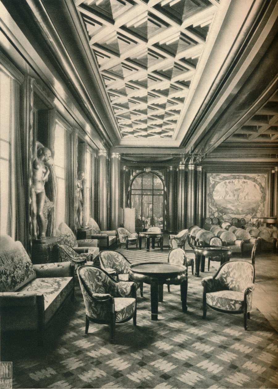 S. S Ile de France, Grand Salon, 1927 tekijältä Unbekannt