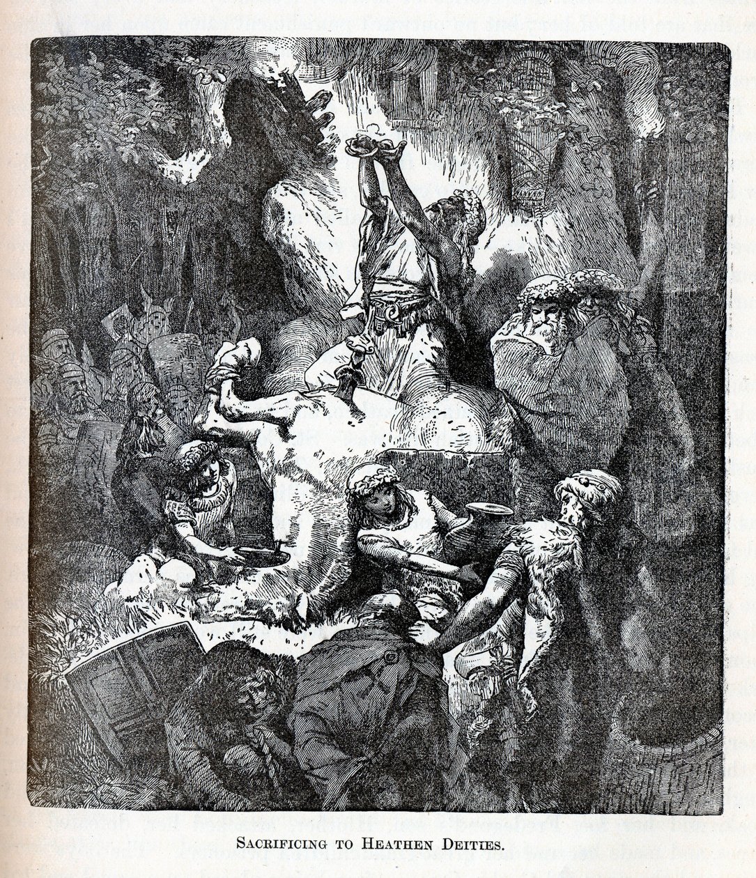 Uhraaminen pakanajumaluuksille, 1882 tekijältä Unbekannt