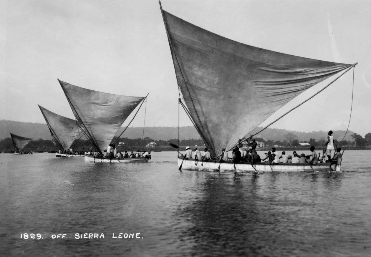 Purjeveneet, Sierra Leone, 1900-luku tekijältä Unbekannt