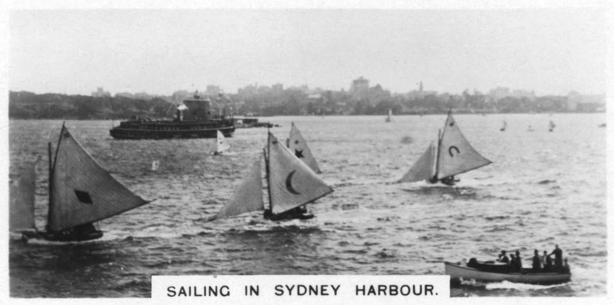 Purjehdus Sydneyn satamassa, Australiassa, 1928 tekijältä Unbekannt