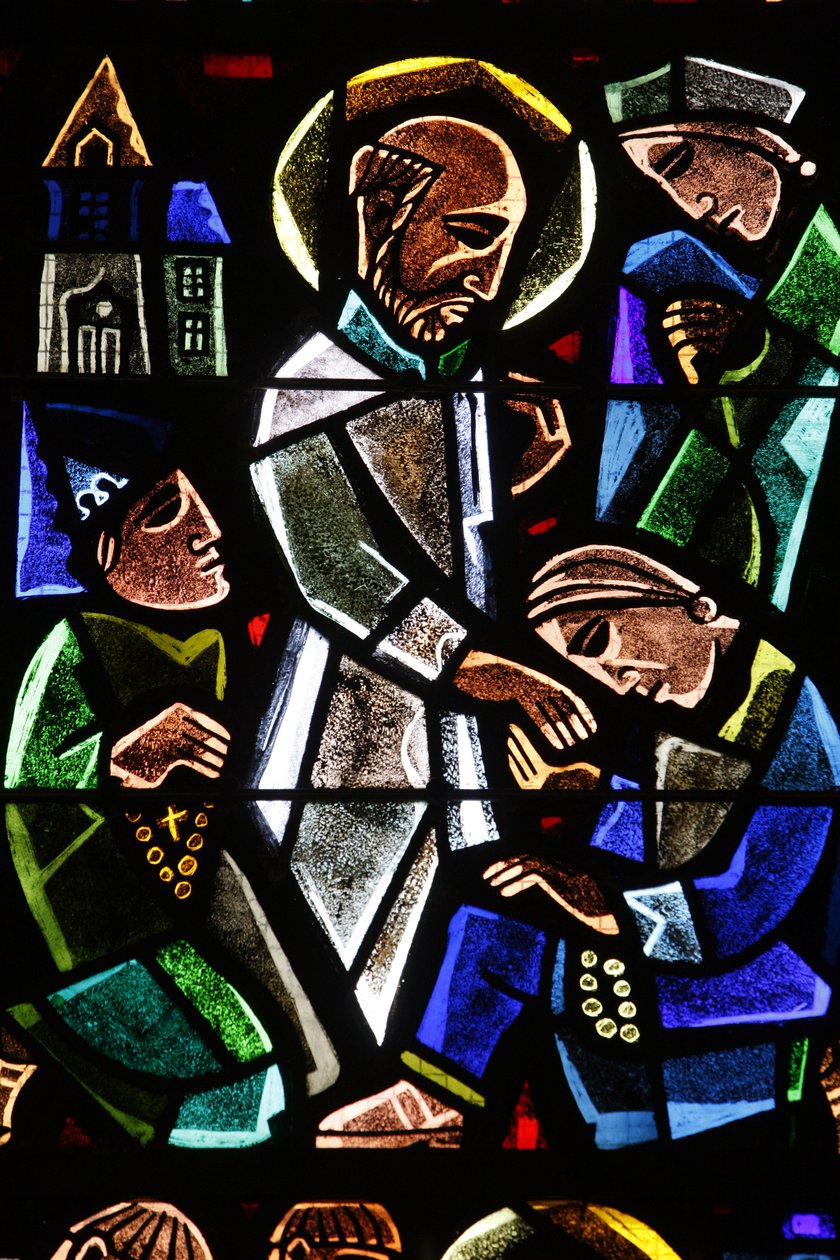 Saint-Corentinin (Saint Corentin) katedraali, Quimperin lasimaalaukset: Saint Paul, Quimper, Ranska tekijältä Unbekannt