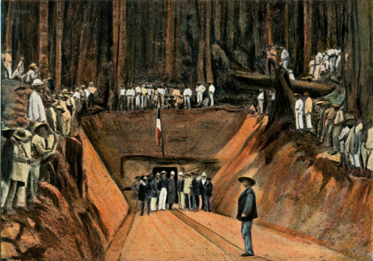 Saint-Elie. De La Premiere Quartz -kaivoksen avajaiset, Saint-Elie. Ensimmäinen kvartsikaivos, 1900. tekijältä Unbekannt