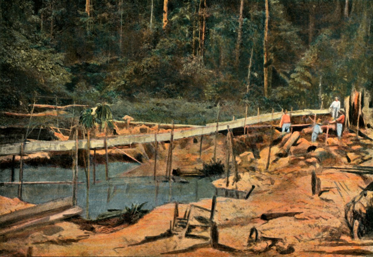 Pyhä Elia. Le Schluss Rigole Pour LOr, Sulku, kullan etsintä, 1900. tekijältä Unbekannt