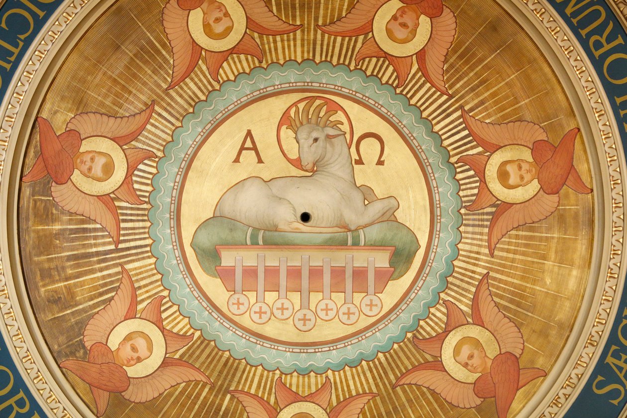 Saint-Francois Xavierin kirkko, Jumalan karitsa (Agnus Dei), Pariisi, Ranska tekijältä Unbekannt