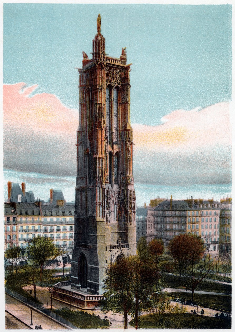 Saint-Jacques Tower, Pariisi, vuosi 1900 tekijältä Unbekannt