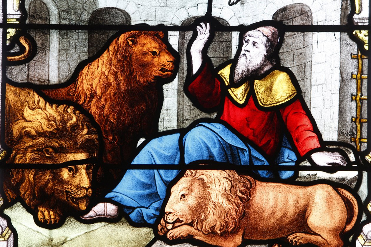 Saint Aignan ChurchDaniel leijonan luolassa, Chartres, Ranska tekijältä Unbekannt