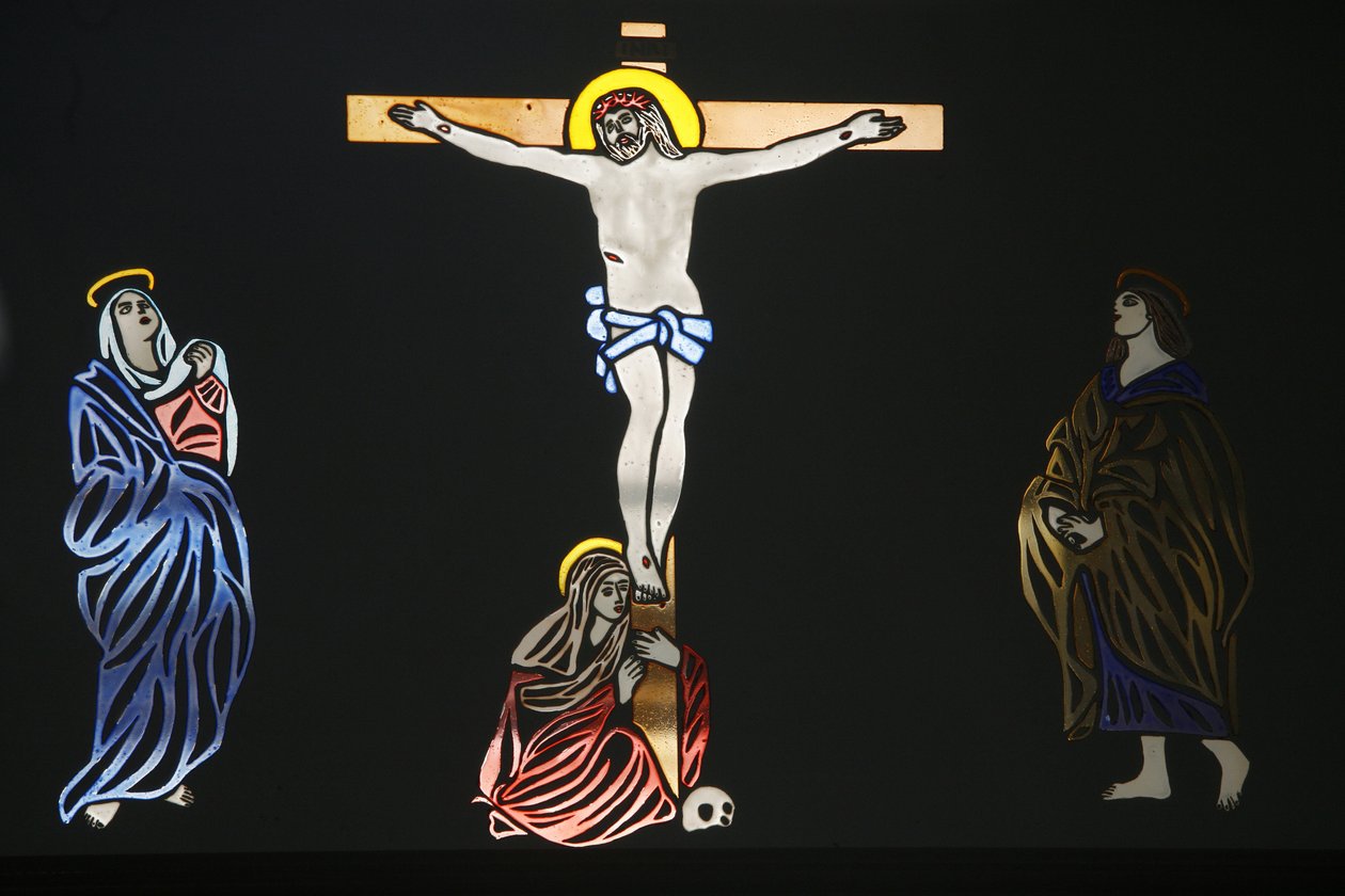 Pyhän Antoniuksen koptikirkon taideteos: Jeesus ristillä, Jerusalem, Israel tekijältä Unbekannt