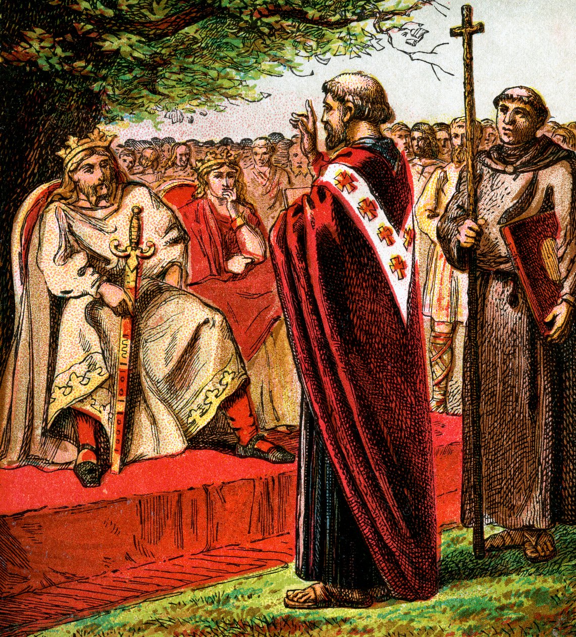 Pyhä Augustinus ja saksit, 1850 tekijältä Unbekannt