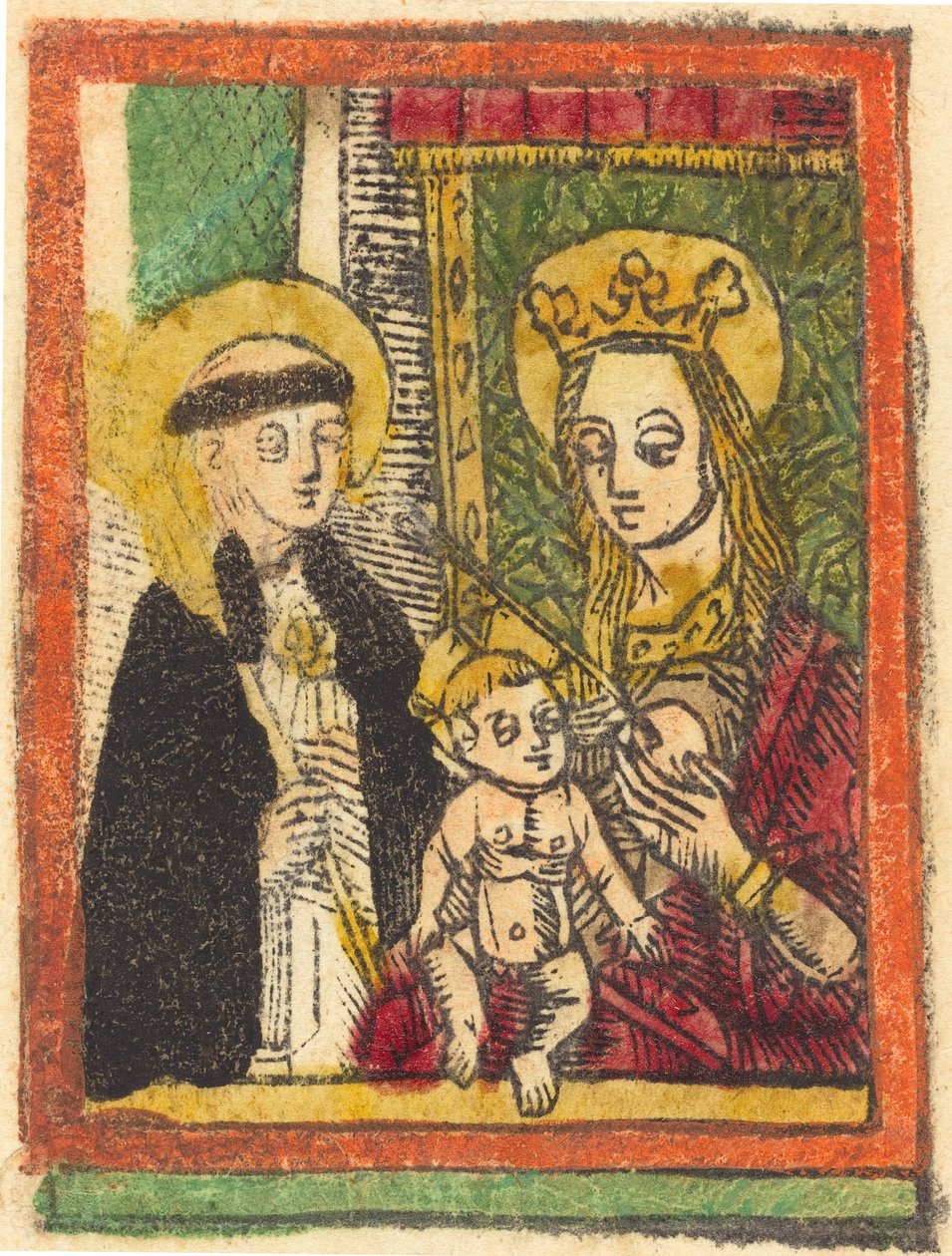 Saint Bernard Madonnan ja lapsen kanssa, 14801500. tekijältä Unbekannt