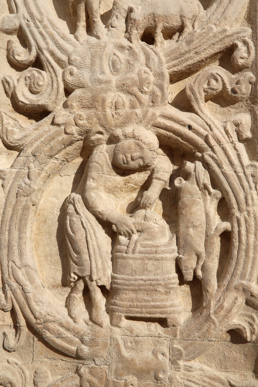 Saint Denisin basilika. Keskusportaali. Maatalouskalenteri, 20150919, Saint-Denis, Ranska tekijältä Unbekannt