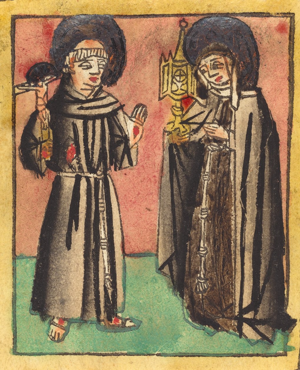 Pyhä Franciscus ja Pyhä Clara, 14501470. tekijältä Unbekannt