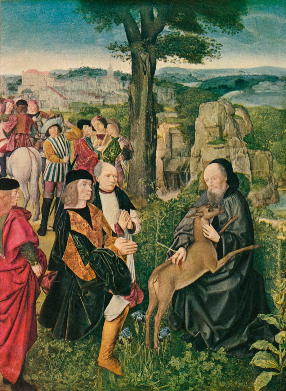 Saint Giles ja Deer, c1500, 1909 tekijältä Unbekannt