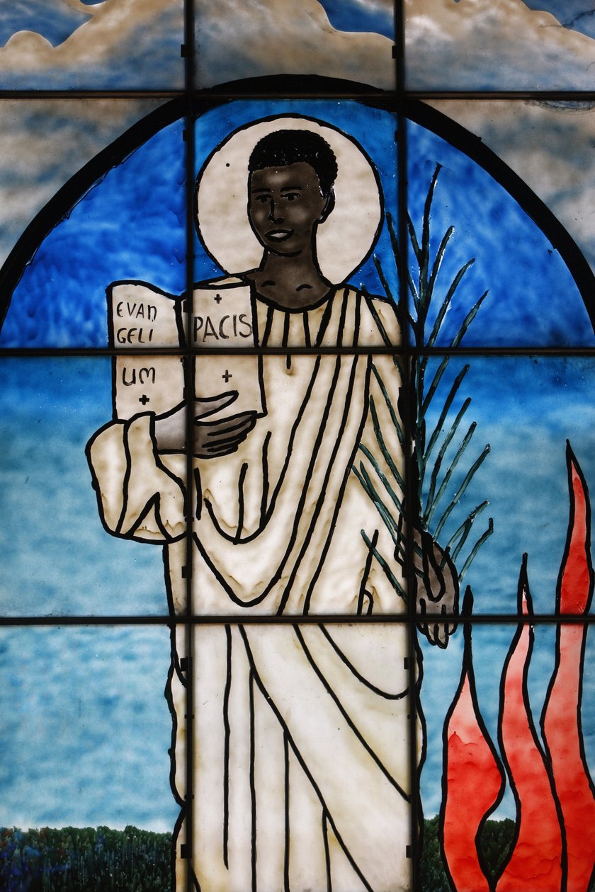 Saint Kiriwawanvu kuvattu lasimaalauksilla, Lome, Togo tekijältä Unbekannt