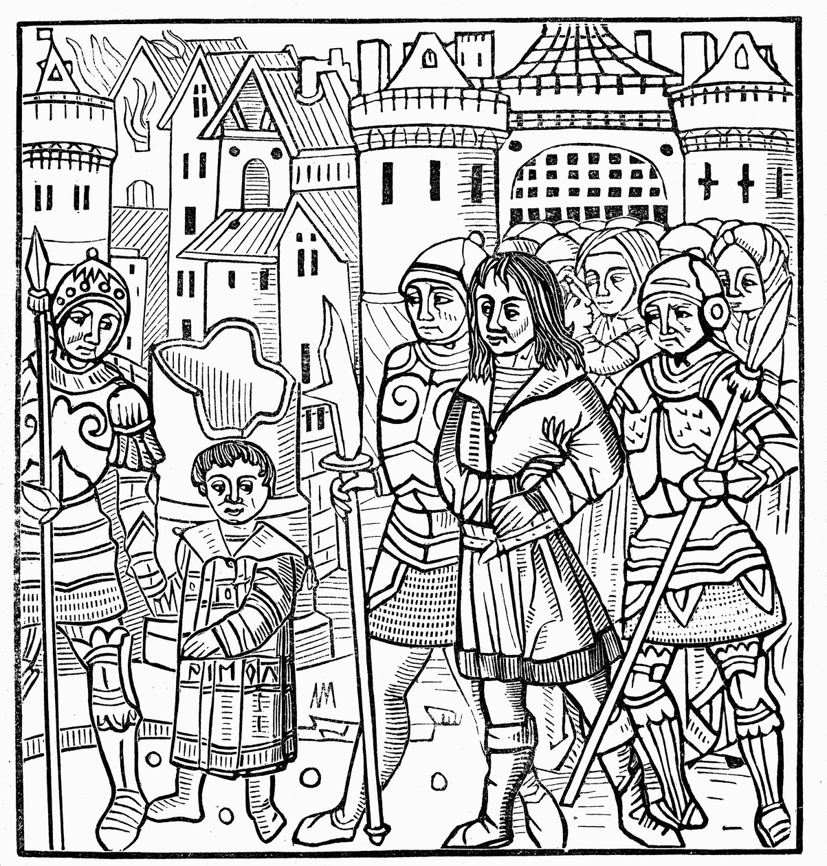 Saint Louis ja hänen veljensä vangittiin seitsemännen ristiretken aikana, 1250 1522 tekijältä Unbekannt