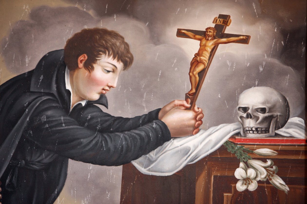 Ferrarisin maalaus Saint Louis de Gonzague. Ranska tekijältä Unbekannt