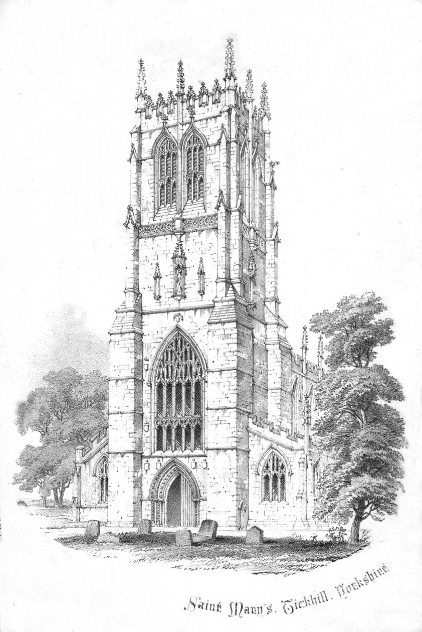 Saint Marys, Tickhill. Yorkshire, 1850-luku tekijältä Unbekannt