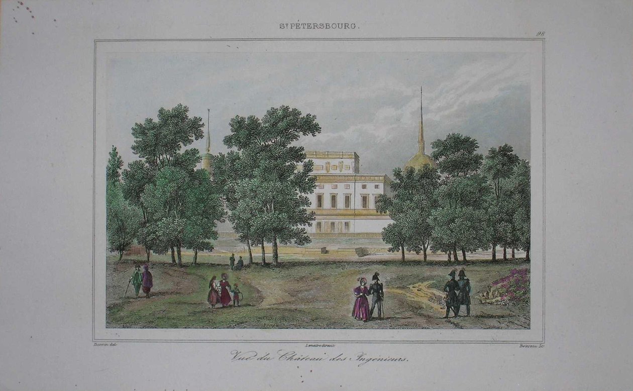 Pyhän Mikaelin linna Pietarissa, 1800-luvun alku. tekijältä Unbekannt