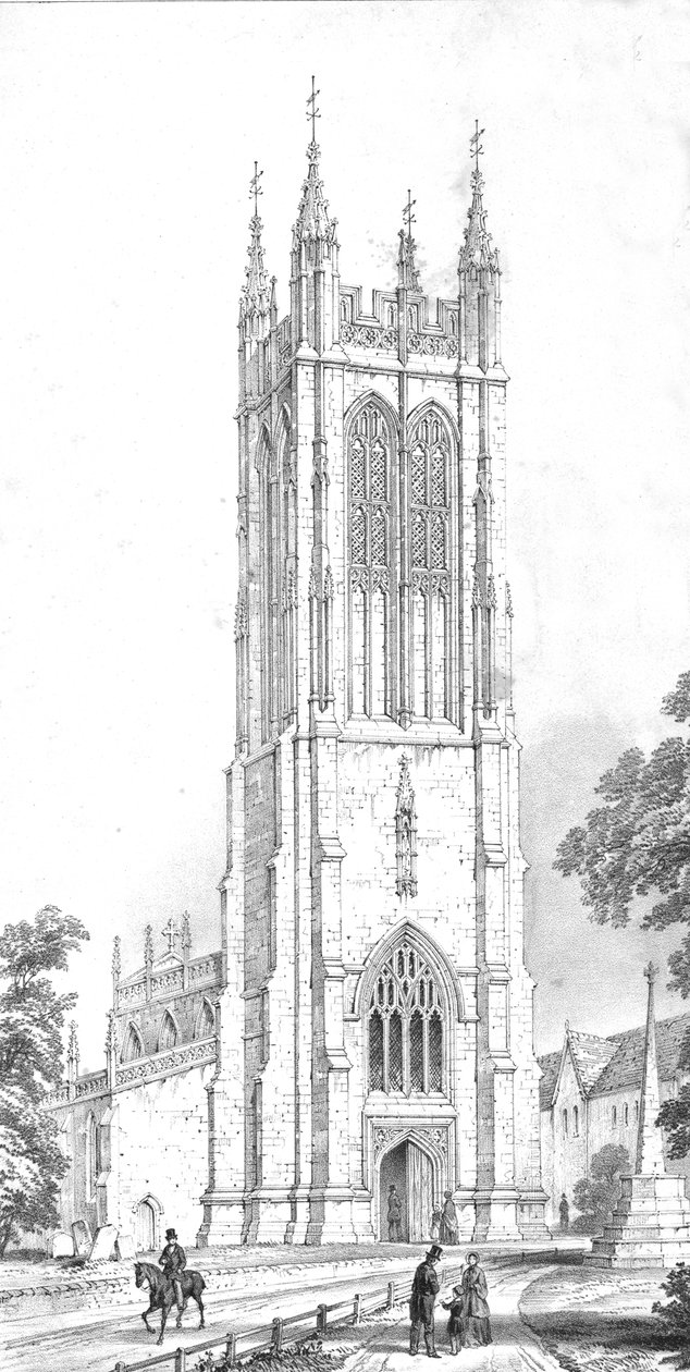 Pyhän Pietarin kirkko, Evercreech, Somerset, 1850-luku tekijältä Unbekannt