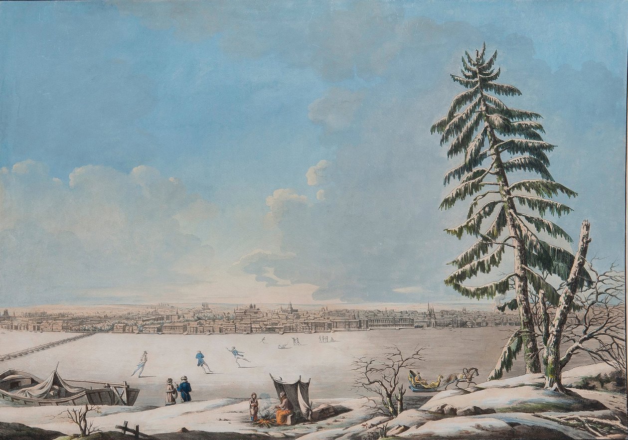 Pietari: Näkymä Neva-joelle, 1800-luvun alku tekijältä Unbekannt