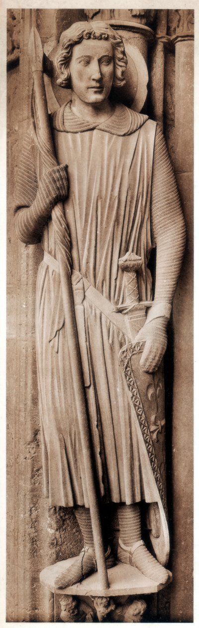 Saint Theodore, Chartresin katedraali, Ranska, 1200-luku tekijältä Unbekannt