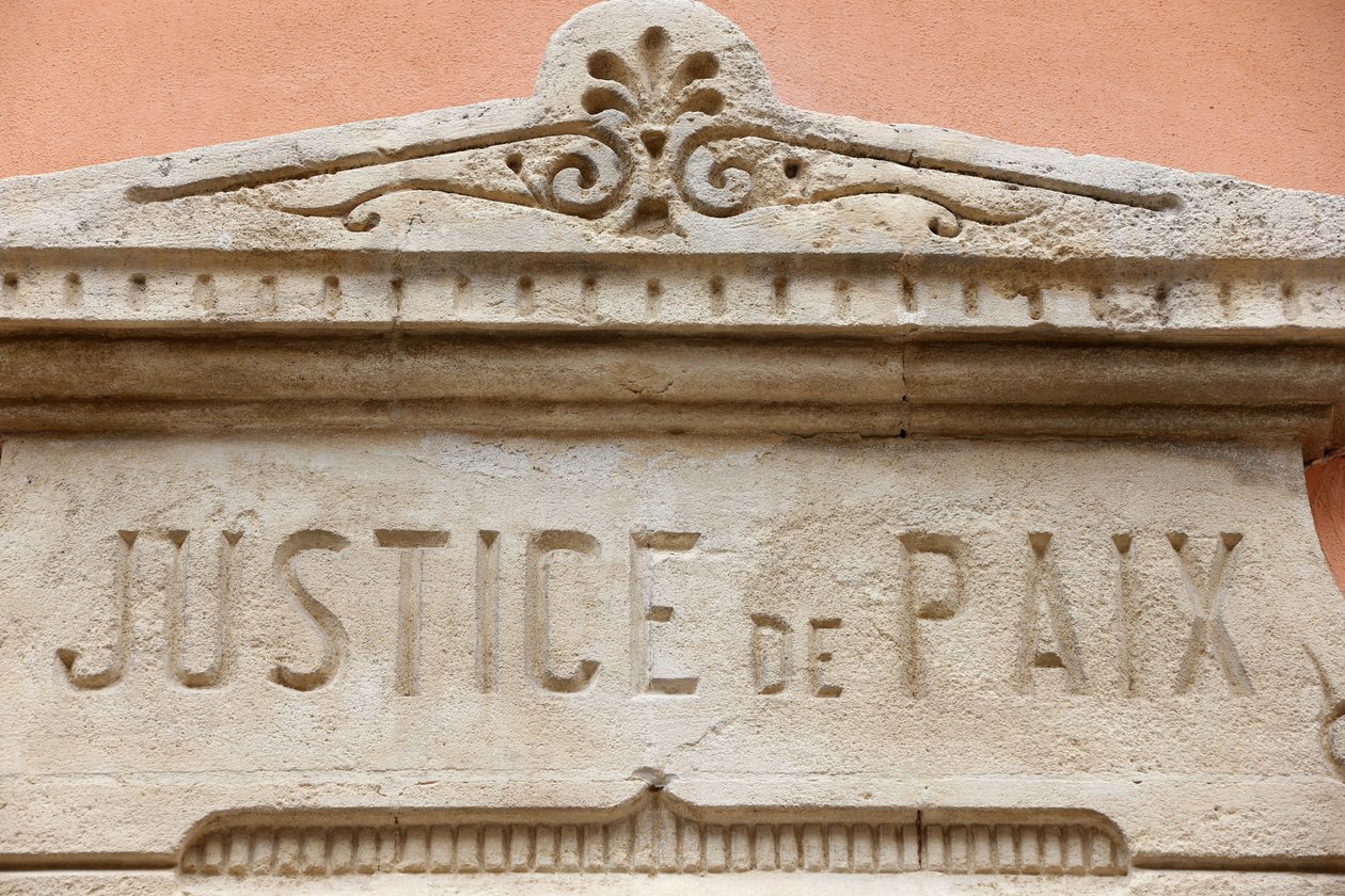 Saint Tropez, kaupungintalo. Oikeutta ja rauhaa, Saint-Tropez, Ranska tekijältä Unbekannt