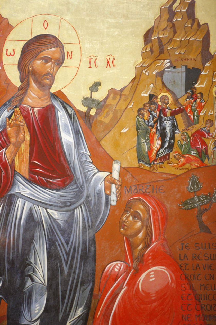 Sainte Marthe de Tarasconin luostariLazaruksen ylösnousemus, Jean-Marie Vien tekijältä Unbekannt