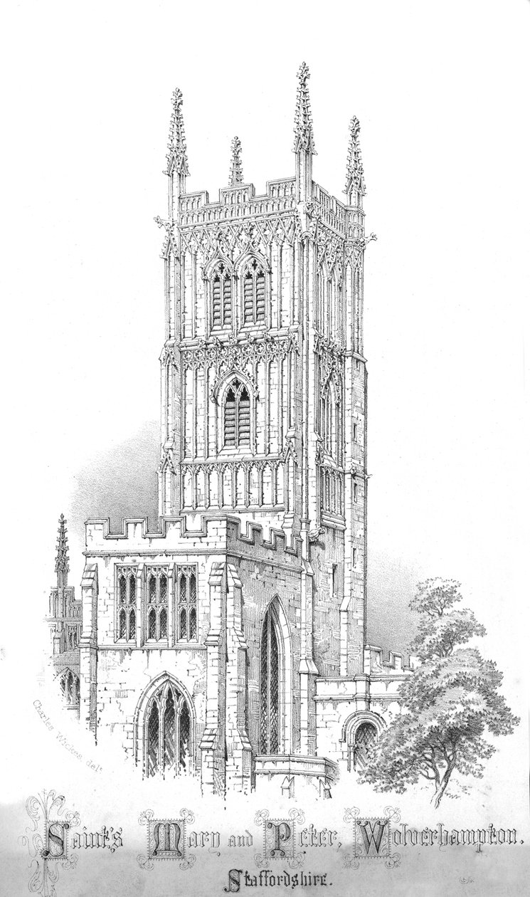 Pyhät Mary ja Peter, Wolverhampton. Staffordshire, 1850-luku tekijältä Unbekannt