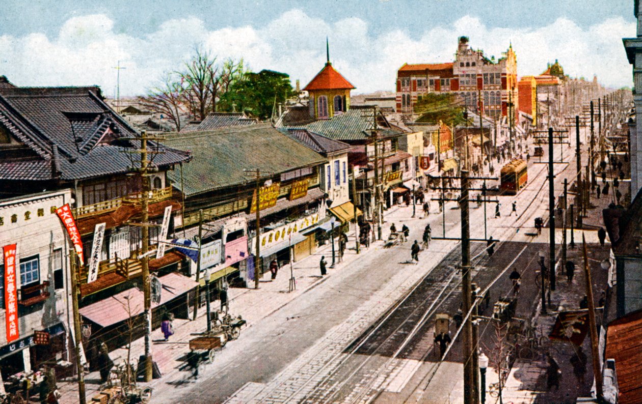 Sakaemachi Street, Nagoya, Japani, 1900-luku tekijältä Unbekannt