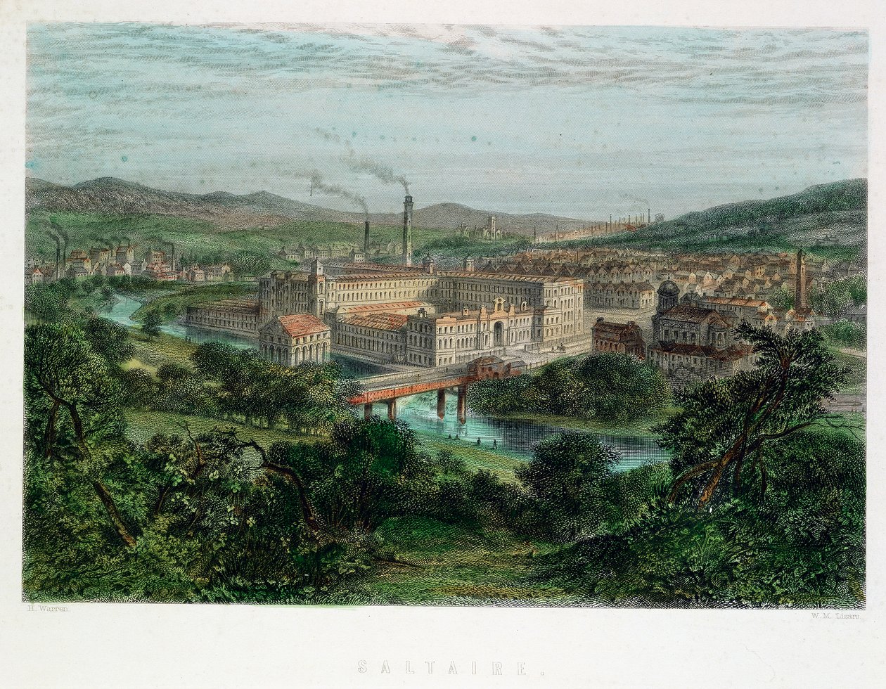 Saltaire, Yorkshire, 1800-luku tekijältä Unbekannt