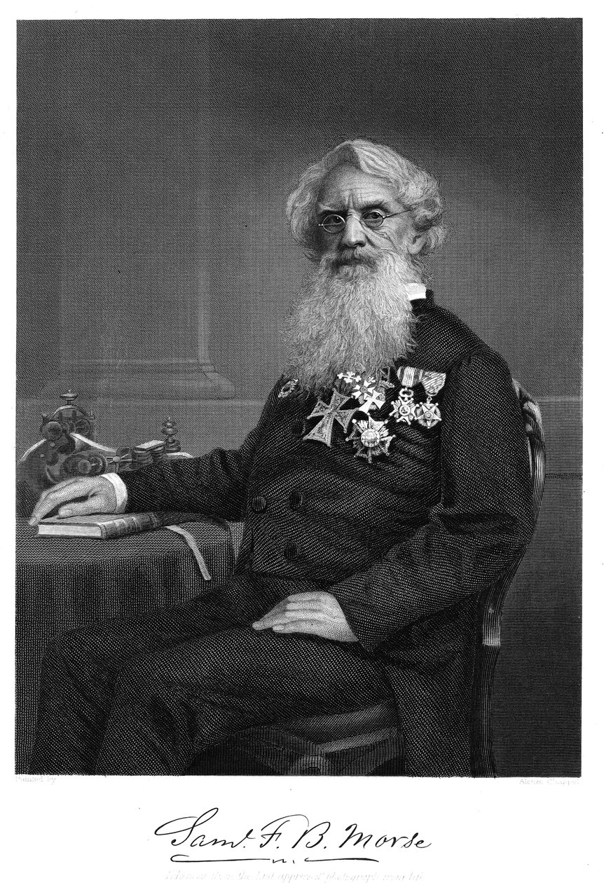 Samuel Finley Breese Morse, yhdysvaltalainen taiteilija ja keksijä, 1872 tekijältä Unbekannt