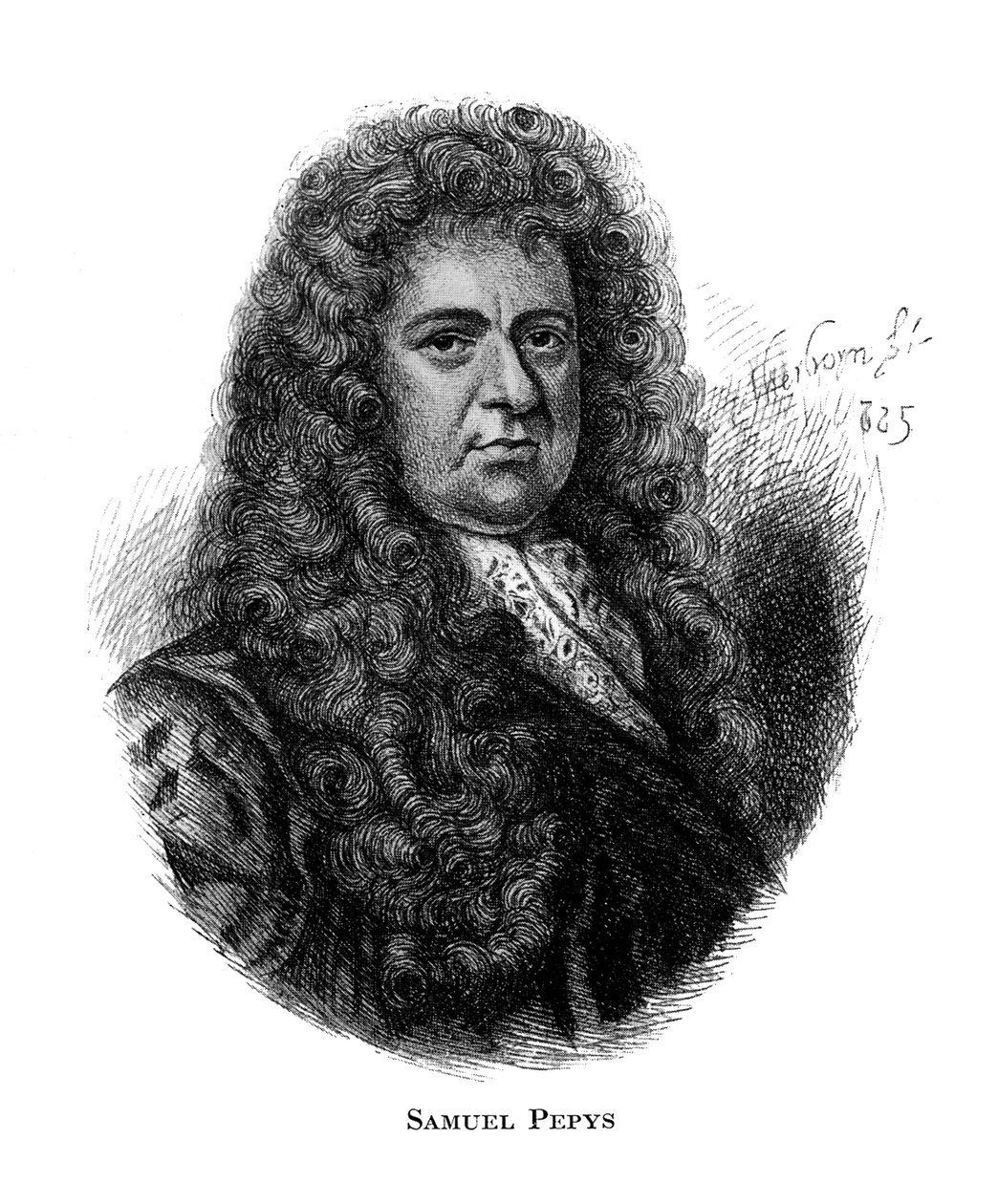 Samuel Pepys, englantilainen päiväkirjailija, 1800-luku tekijältä Unbekannt