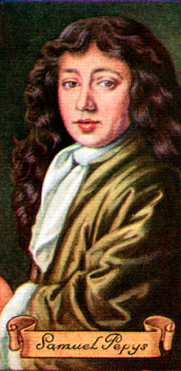 Samuel Pepys, otettu savukekorttisarjasta, 1935 tekijältä Unbekannt