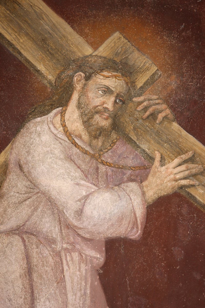 San Jeronimon kirkko. Jeesus kantaa ristiään Madrid Espanja tekijältä Unbekannt