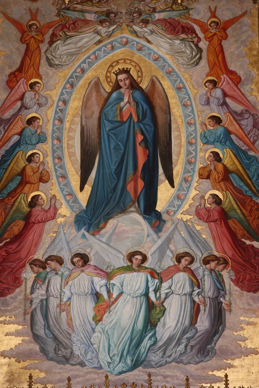San Jeronimon kirkko. Neitsyt Maria Madrid Espanja tekijältä Unbekannt
