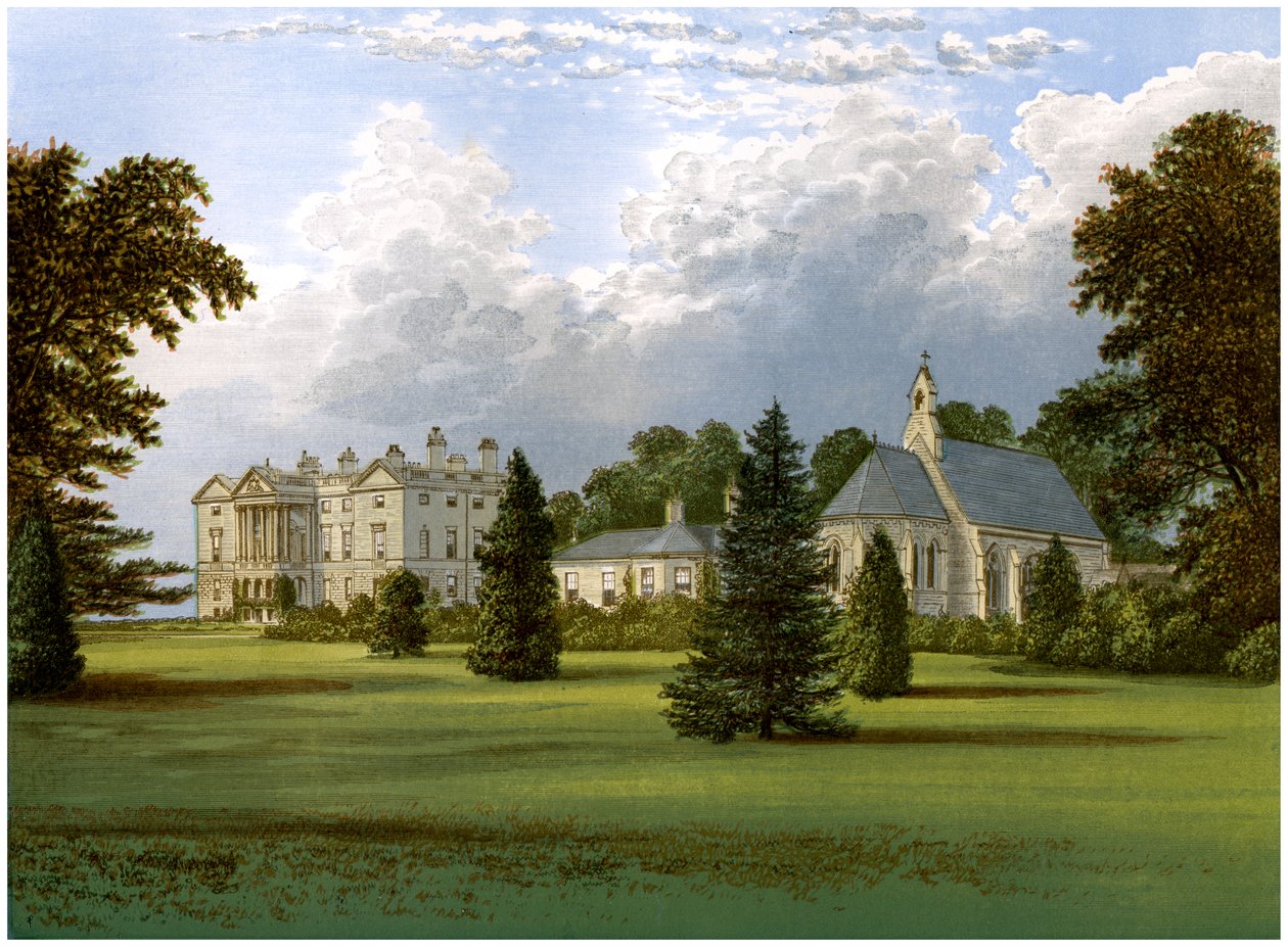 Sandbeck Park, Yorkshire, Earl of Scarboroughin koti, vuodelta 1880 tekijältä Unbekannt