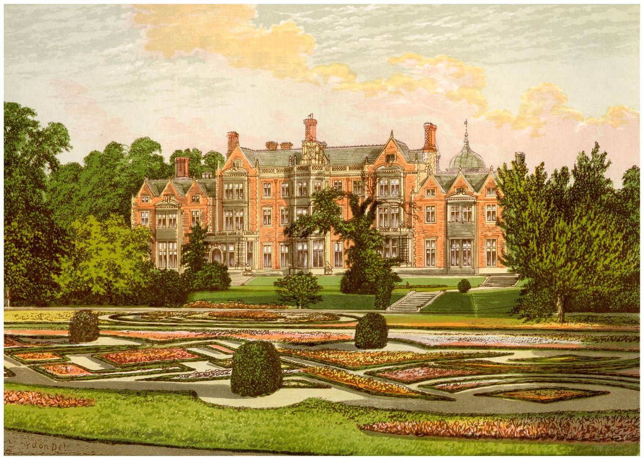 Sandringham, Norfolk, Walesin prinssin koti, vuodelta 1880 tekijältä Unbekannt