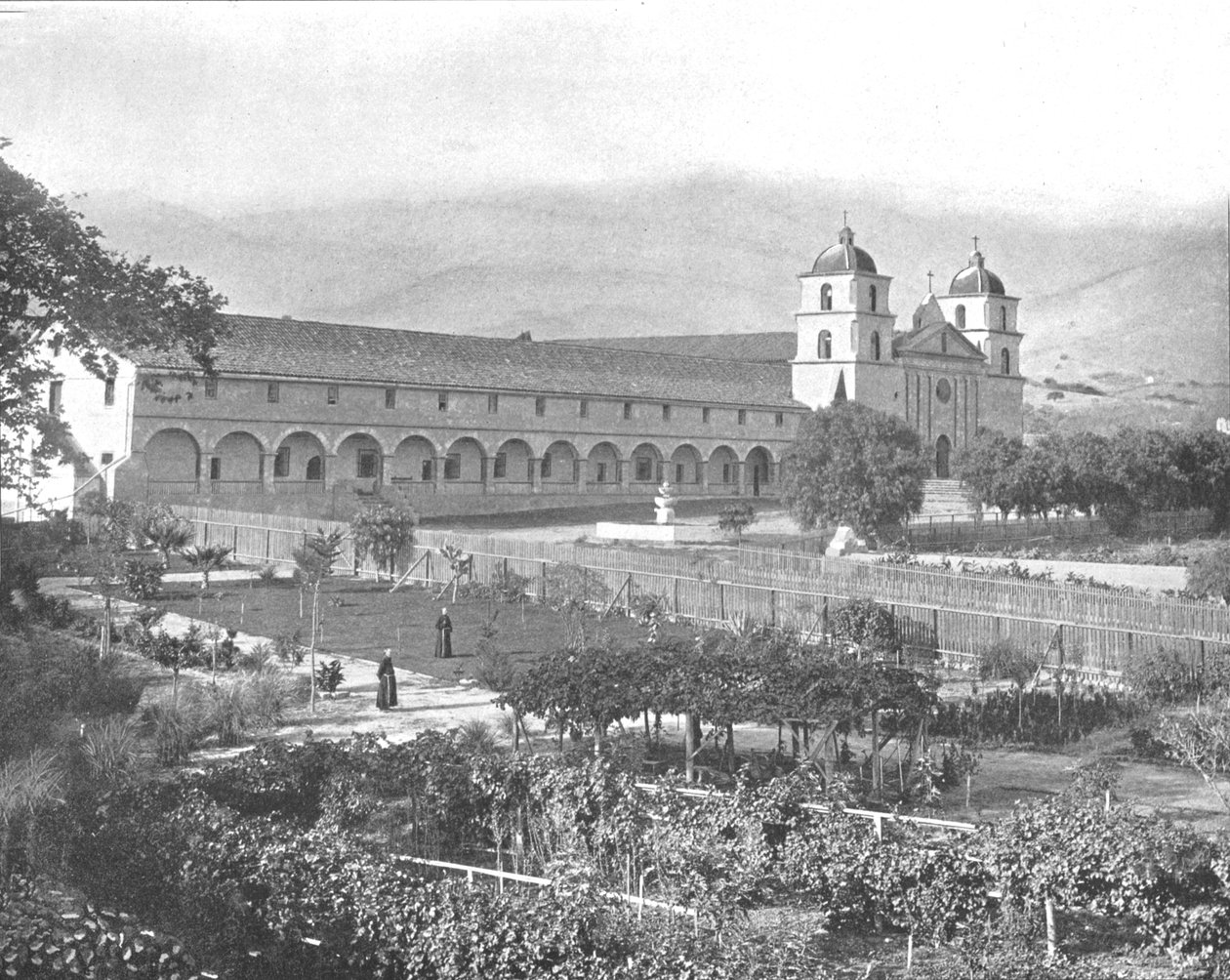 Santa Barbara Mission, Kalifornia, USA, 1900. tekijältä Unbekannt