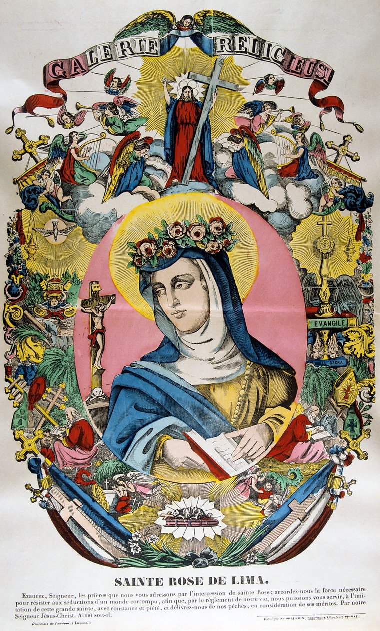 Santa Rosa of Lima, 1800-luku tekijältä Unbekannt