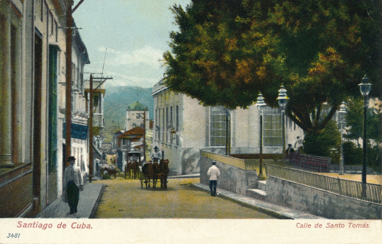 Santiago de Cuba - Santo Tomas -katu, 1910 tekijältä Unbekannt