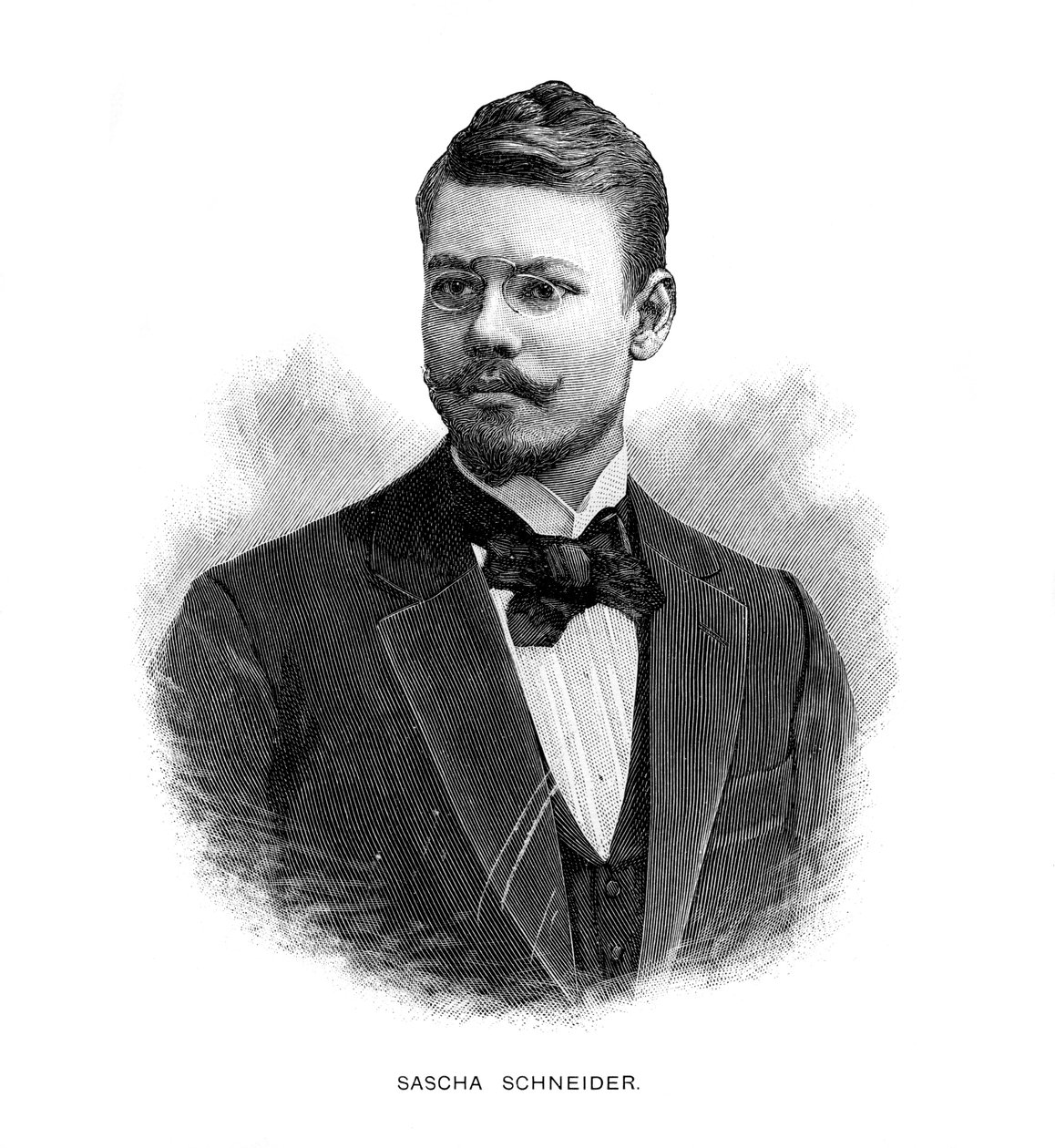 Sascha Schneider, saksalainen taidemaalari ja taidegraafikko, 1899 tekijältä Unbekannt