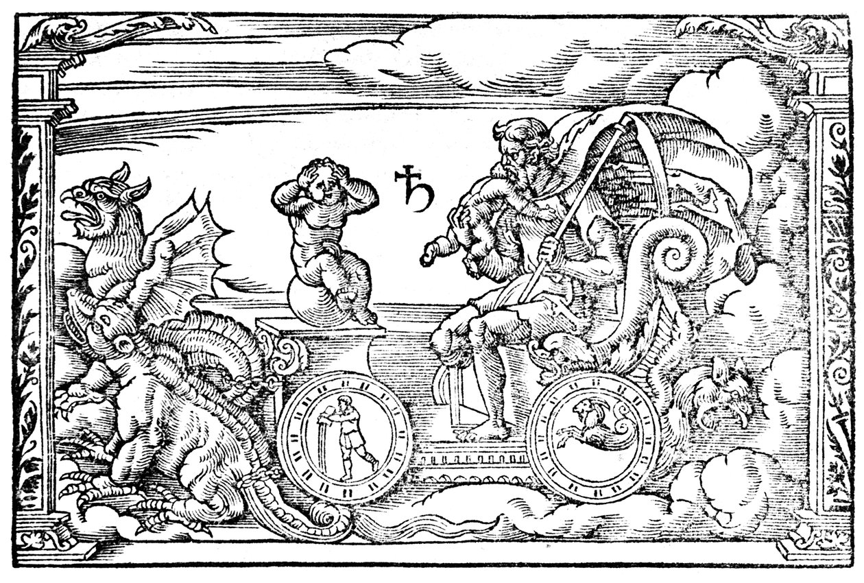 Saturnus, roomalainen ajan jumala, 1569 tekijältä Unbekannt