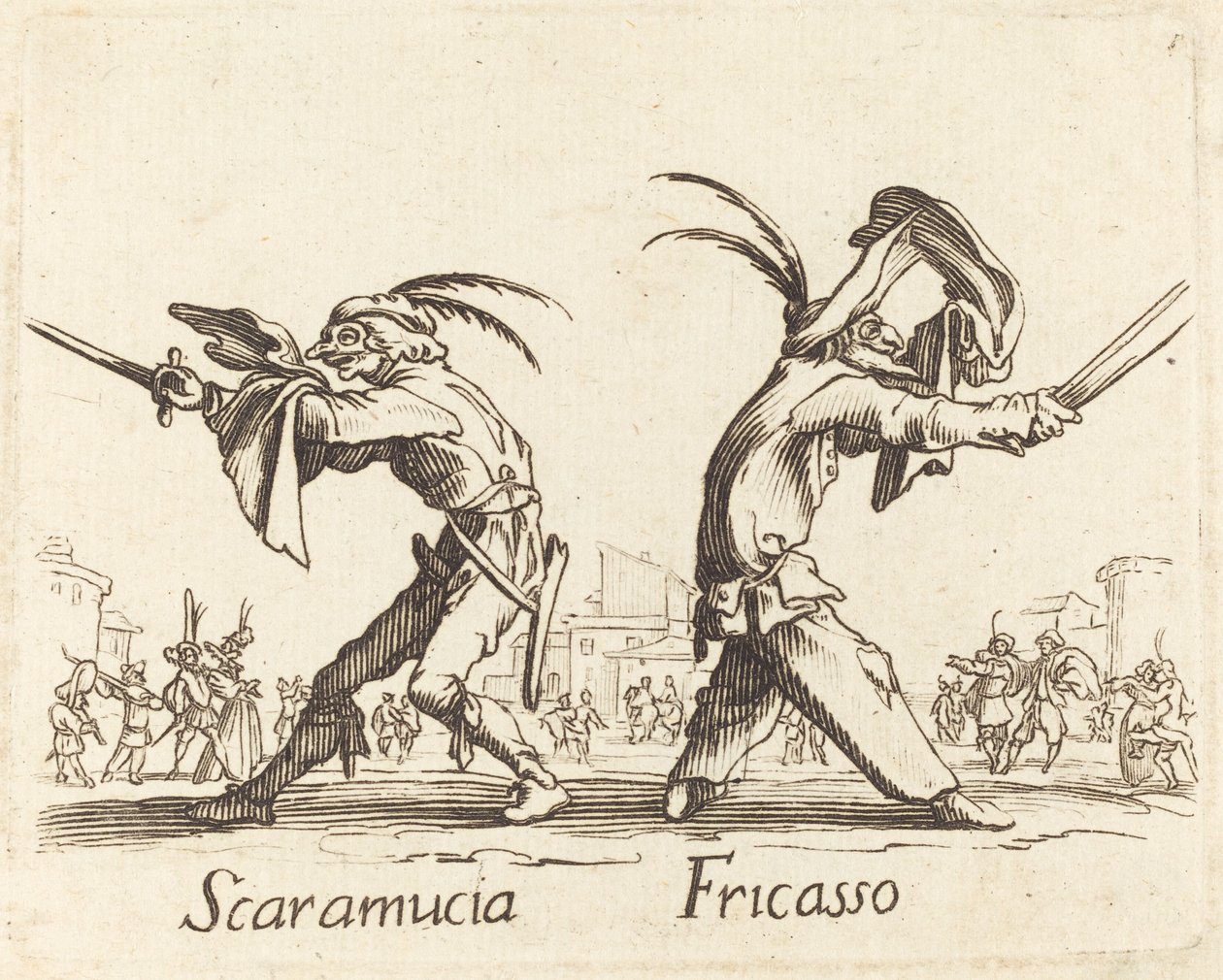 Scaramucia ja Fricasso. tekijältä Unbekannt