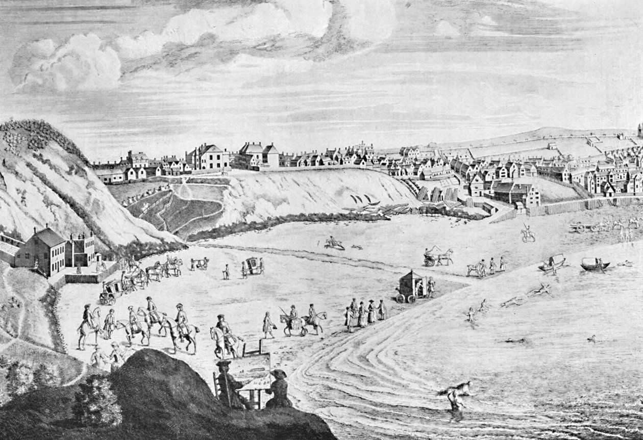Scarborough Sands vuonna 1735, c1735, 1904 tekijältä Unbekannt