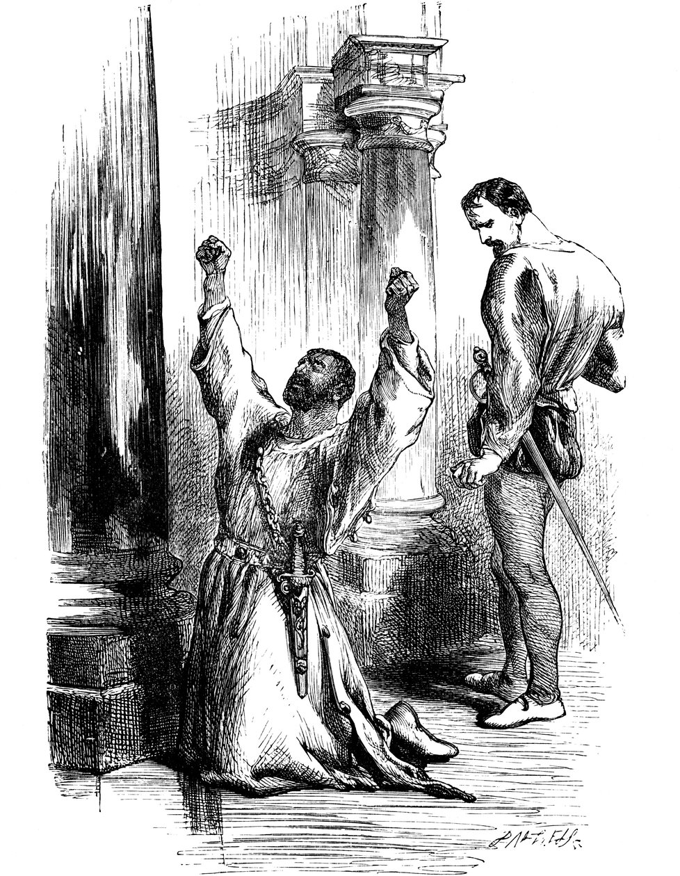 Kohtaus Shakespearen Othellosta, 1800-luku tekijältä Unbekannt