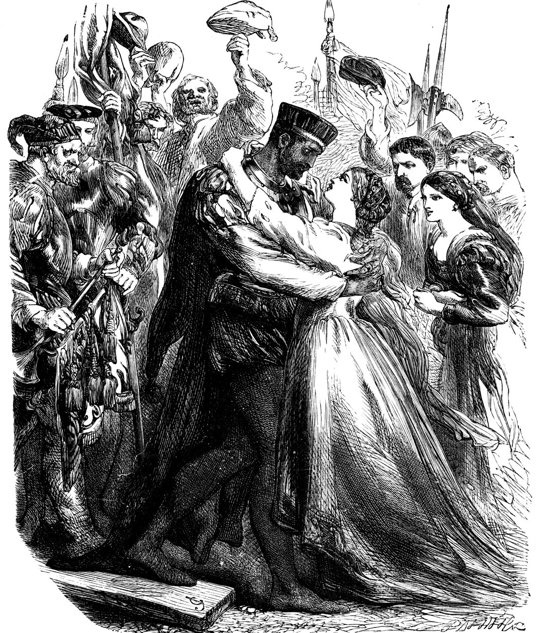 Kohtaus Shakespearen Othellosta, 1800-luku tekijältä Unbekannt